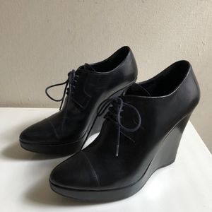 Womans Jill Sander Lace Up Oxford Wedge